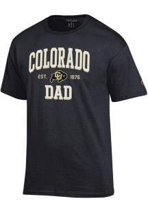 Champion Colorado Buffaloes Black Est Date Dad Jersey Short Sleeve T Shirt