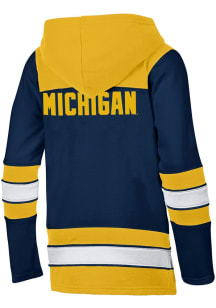 Champion Michigan Wolverines Youth Blue Superfan Hockey Long Sleeve Hoodie