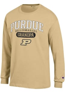 Champion Purdue Boilermakers Gold Pill Box Grandpa Jersey Long Sleeve T Shirt