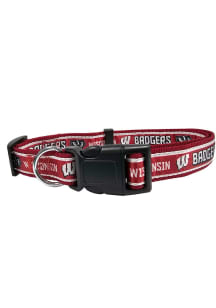 Wisconsin Badgers Satin Dog Pet Collar
