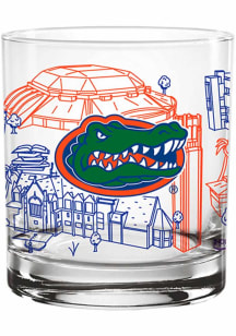 Florida Gators 14oz Campus Line Art Rocks Glass Rock Glass - White