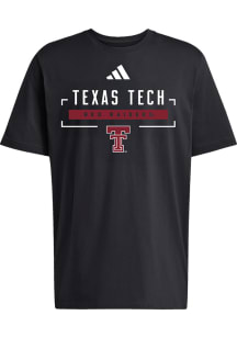 Adidas Texas Tech Red Raiders Black Primary Icon Graphic Short Sleeve T Shirt