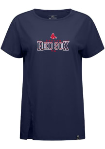 Levelwear Boston Red Sox Womens Navy Blue Influx Journey Short Sleeve T-Shirt