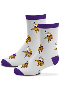 Minnesota Vikings Allover Logo Baby Quarter Socks