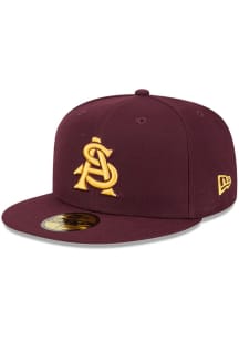 New Era Arizona State Sun Devils Mens Maroon NCAA AC 59FIFTY Fitted Hat