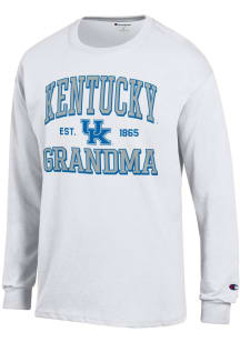Champion Kentucky Wildcats White Est. Date Grandma Jersey Long Sleeve T Shirt