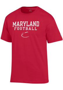 Champion Maryland Terrapins Red Football Football Short Sleeve T Shirt