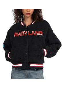 Starter Maryland Terrapins Womens Black Interception Light Weight Jacket
