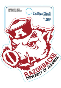 Arkansas Razorbacks R84 On the Block Stickers - Red