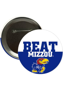 Kansas Jayhawks 3" Beat Missouri Button - Blue