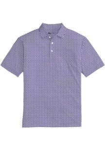 Onward Reserve K-State Wildcats Mens Purple All Over Print Short Sleeve Fashion Polo