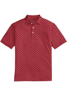 Onward Reserve Oklahoma Sooners Mens Crimson All Over Print Short Sleeve Fashion Polo
