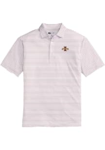 Onward Reserve Iowa State Cyclones Mens Crimson Tour Stripe Short Sleeve Fashion Polo