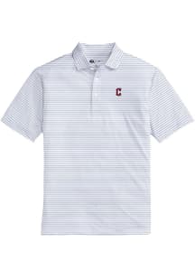 Onward Reserve Cleveland Guardians Mens Navy Blue Tour Stripe Short Sleeve Fashion Polo