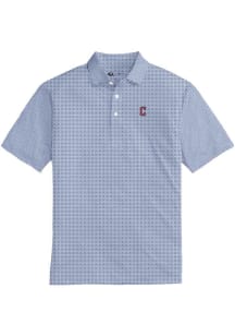 Onward Reserve Cleveland Guardians Mens Light Blue League Short Sleeve Fashion Polo