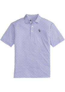 Onward Reserve Colorado Rockies Mens Purple Tile Print Short Sleeve Fashion Polo