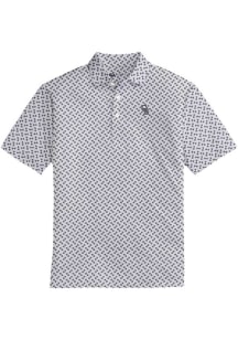 Onward Reserve Colorado Rockies Mens Grey Tile Print Short Sleeve Fashion Polo