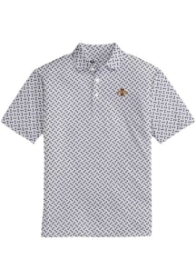 Onward Reserve Iowa State Cyclones Mens Grey Tile Print Short Sleeve Fashion Polo