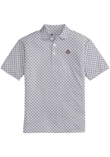 Onward Reserve Ohio State Buckeyes Mens Grey Tile Print Short Sleeve Fashion Polo