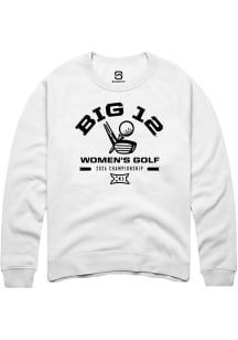 Summit Sportswear Big 12 Mens White 2026 Women's Golf Championship Long Sleeve Crew Sweatshirt