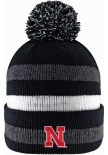LogoFit Nebraska Cornhuskers Black Primetime Mens Knit Hat