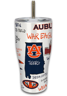 Auburn Tigers 30oz Campus Icons Stainless Steel Tumbler - White