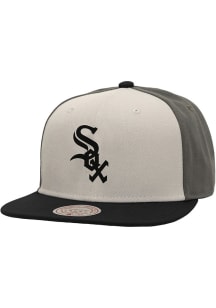 Mitchell and Ness Chicago White Sox Grey Triple Play Liberty Mens Snapback Hat