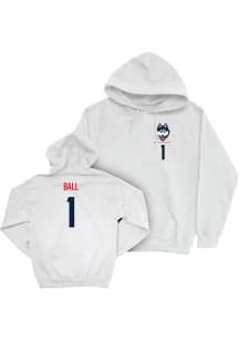 Solo Ball UConn Huskies Mens White NIL Logo Player Hood