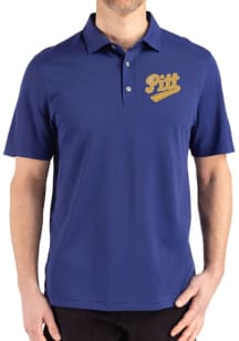 Cutter and Buck Pitt Panthers Blue Vault Advantage Refresh Pique Big and Tall Polo