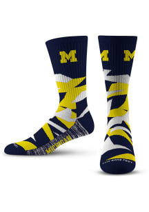 Michigan Wolverines Navy Blue Breakout Youth Crew Socks
