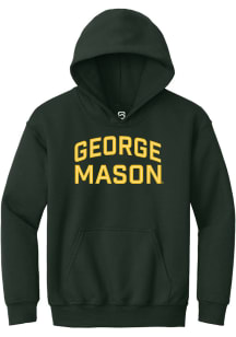 Summit Sportswear George Mason University Youth Green Arch Stack Long Sleeve Hoodie