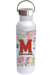 Maryland Terrapins 26oz Campus Voda Stainless Steel Bottle - White