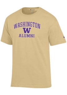 Champion Washington Huskies Gold Logo Alumni Jersey Short Sleeve T Shirt