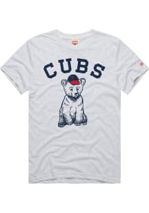 Homage Chicago Cubs Ash Sitting Bear Short Sleeve Fashion T Shirt