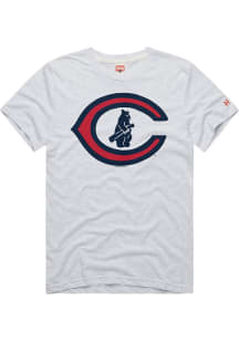 Homage Chicago Cubs Ash Bat Bear Short Sleeve Fashion T Shirt