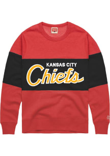 Homage Kansas City Chiefs Mens Red Stripe Long Sleeve Fashion Sweatshirt