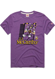 JJ McCarthy Minnesota Vikings Purple Portrait Short Sleeve Fashion Player T Shirt
