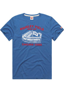 Homage Chicago Cubs Blue Wrigley Field Short Sleeve Fashion T Shirt