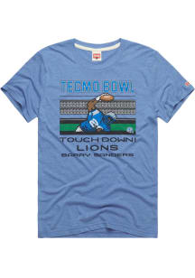 Barry Sanders Detroit Lions Blue TECMO Bowl Short Sleeve Fashion Player T Shirt