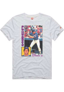 Ryne Sandberg Chicago Cubs White Player Card Short Sleeve Fashion Player T Shirt