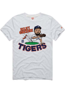 Riley Greene Detroit Tigers Grey Player Portrait Short Sleeve Fashion Player T Shirt