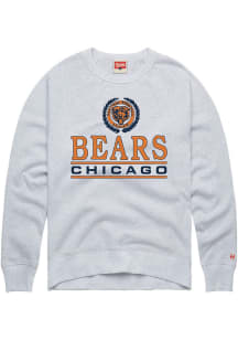 Homage Chicago Bears Mens Ash Collegiate Crest Long Sleeve Fashion Sweatshirt