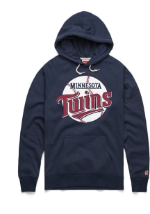 Homage Minnesota Twins Mens Navy Blue Coop Logo Fashion Hood