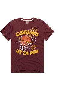 Homage Cleveland Cavaliers Maroon Let 'Em Know Short Sleeve Fashion T Shirt