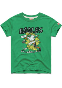 Homage Philadelphia Eagles Youth Kelly Green Teenage Mutant Ninja Turtle Short Sleeve Fashion T-Sh..