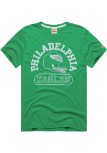 Homage Philadelphia Eagles Kelly Green Throwback Helmet Short Sleeve Fashion T Shirt