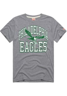 Homage Philadelphia Eagles Grey Retro Heart And Soul Short Sleeve Fashion T Shirt