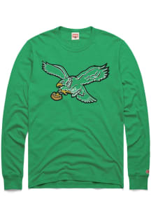 Homage Philadelphia Eagles Kelly Green Primary Logo Long Sleeve Fashion T Shirt
