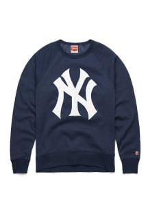 Homage New York Yankees Mens Navy Blue Cap Logo Long Sleeve Fashion Sweatshirt
