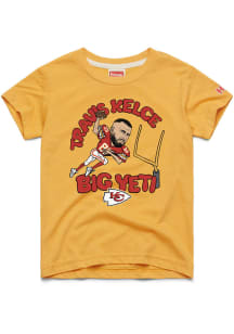 Travis Kelce Kansas City Chiefs Youth Gold Big Yeti Player Tee